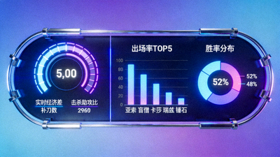 电竞比赛数据仪表盘与英雄选择统计